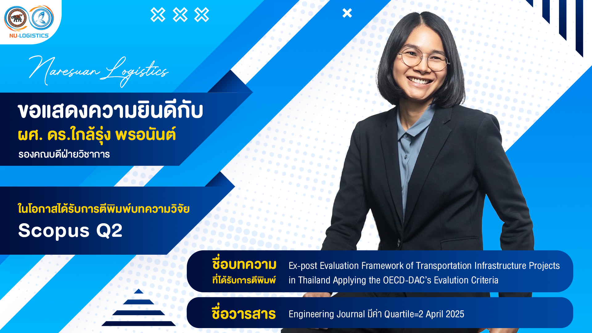 ขอแสดงความยินดีกับ ผศ. ดร.ใกล้รุ่ง พรอนันต์ รองคณบดีฝ่ายวิชาการ ในโอกาสได้รับการตีพิมพ์บทความวิจัยในฐานข้อมูล Scopus Q2ขอแสดงความยินดีกับ ผศ. ดร.ใกล้รุ่ง พรอนันต์ รองคณบดีฝ่ายวิชาการ ในโอกาสได้รับการตีพิมพ์บทความวิจัย